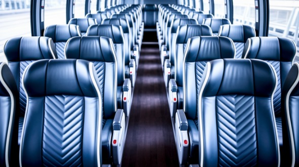 50 passenger charter bus inside rochester hills