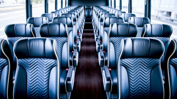 54 passenger charter bus inside troy